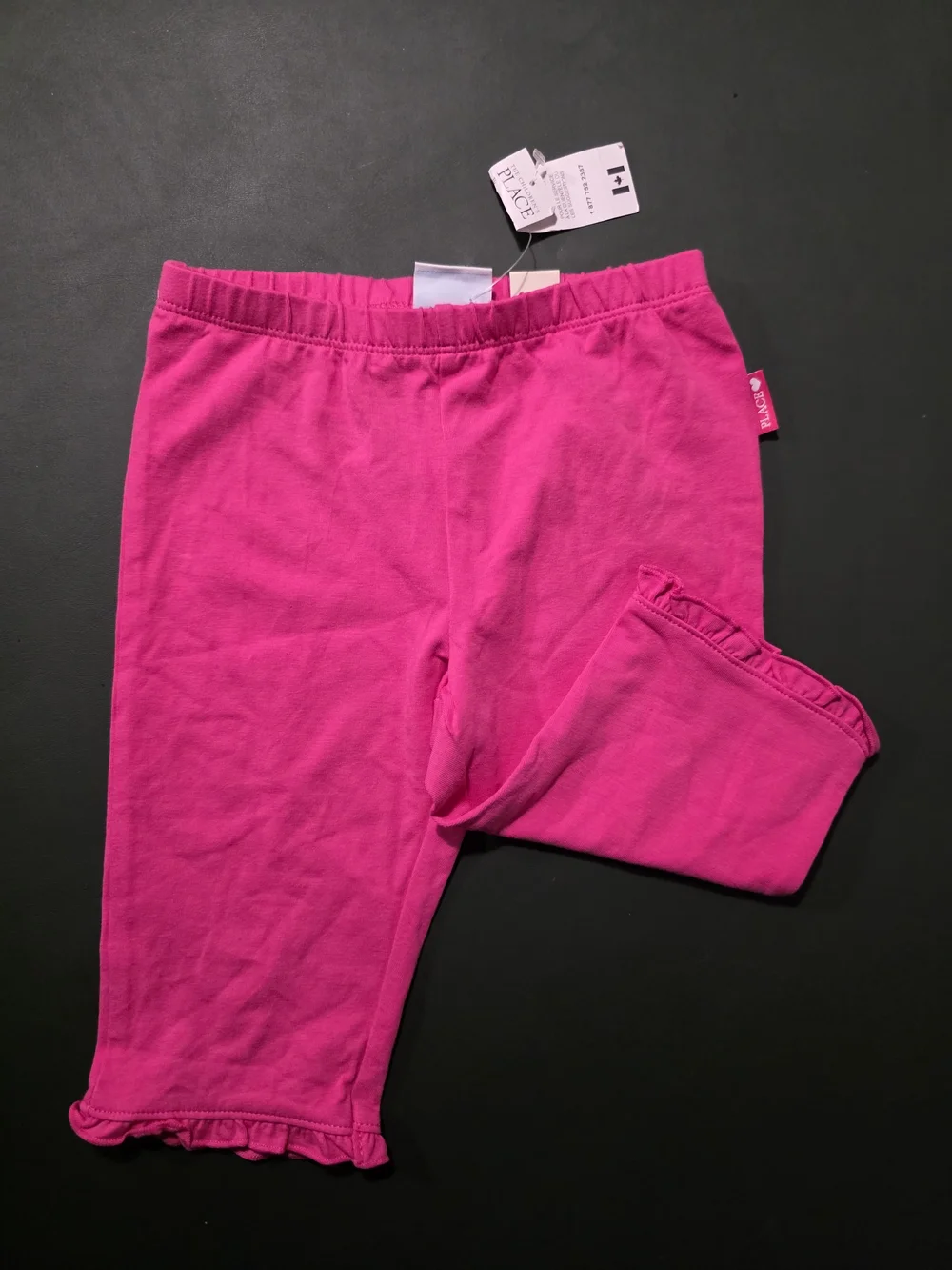 The Children's Place Bright Hot Pink Ruffle Capri Leggings